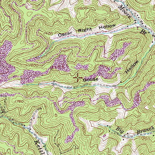 Topographic Map of Elkhorn City Junction (historical), KY
