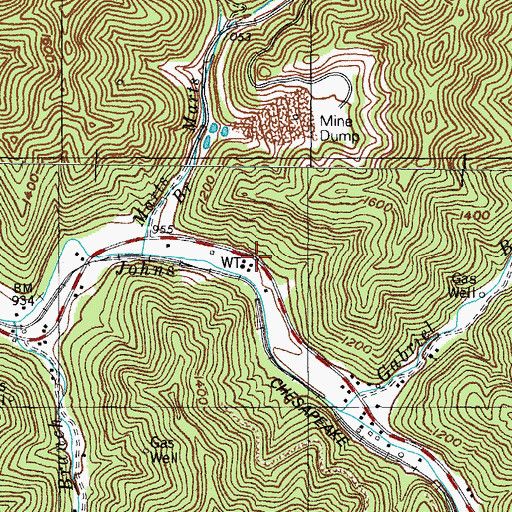 Topographic Map of Gabriel Branch School (historical), KY