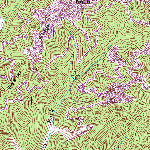 Topographic Map of Greasy Spear, KY