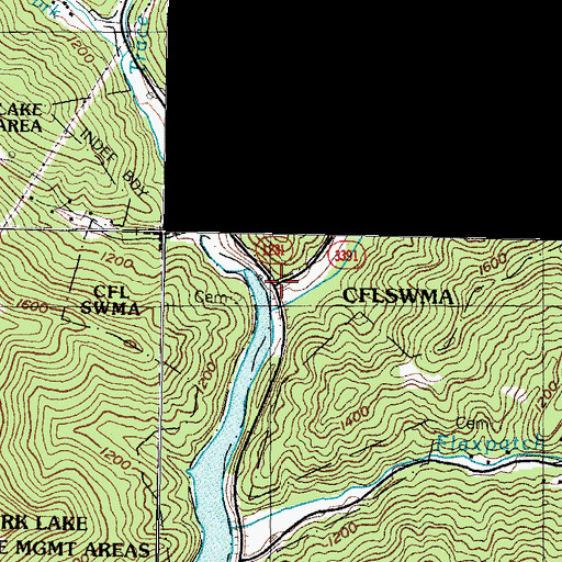 Topographic Map of Amburgey Post Office (historical), KY