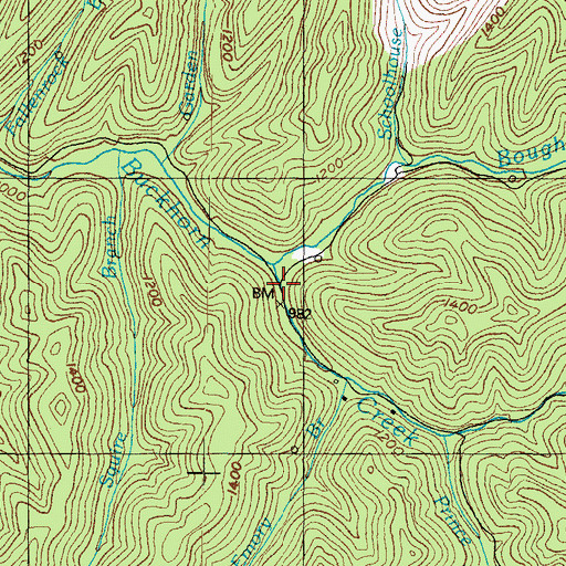 Topographic Map of Boughcamp School (historical), KY