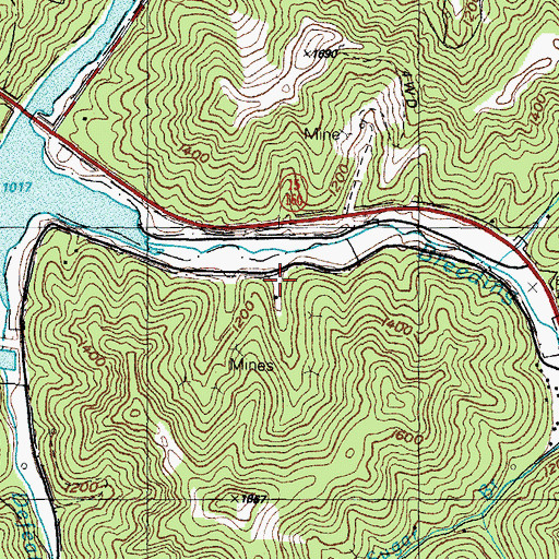 Topographic Map of Breeding Creek School Number Eight (historical), KY