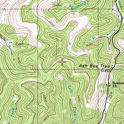 Topographic Map of Clear Fork (historical), KY