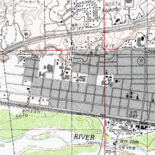 Topographic Map of Hulet Elementary School, AZ