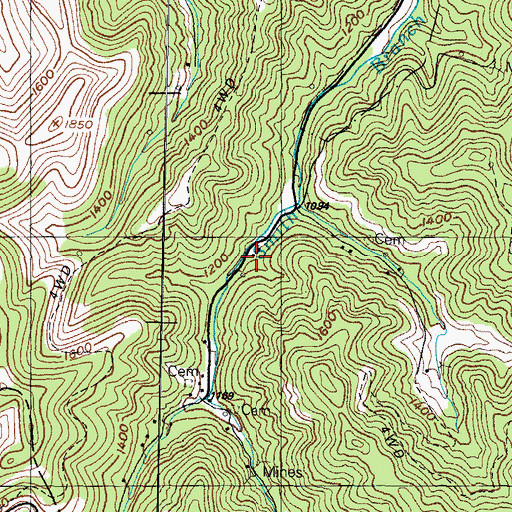 Topographic Map of Jent Post Office (historical), KY
