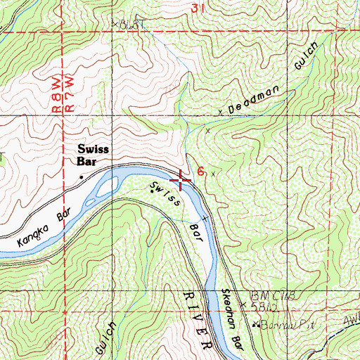 Topographic Map of Deadman Gulch, CA