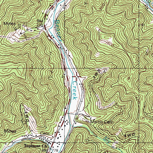 Topographic Map of School Number Six (historical), KY