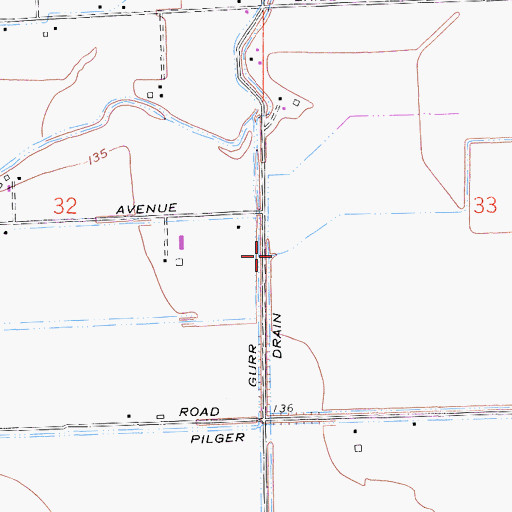 Topographic Map of Deane Drain, CA