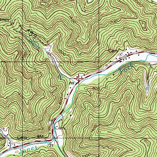 Topographic Map of Porter (historical), KY