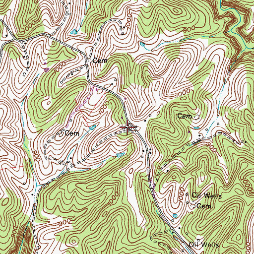 Topographic Map of Grundy School (historical), KY