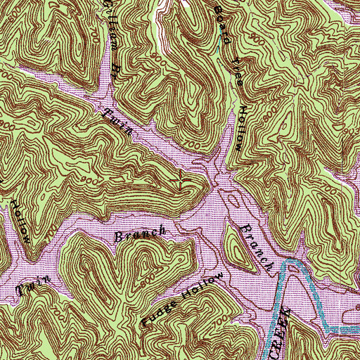 Topographic Map of Adkins Cemetery, KY