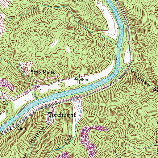 Topographic Map of Emerson-Stratton Cemetery, KY