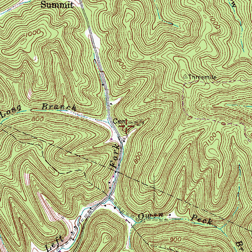 Topographic Map of Franklin Cemetery, KY