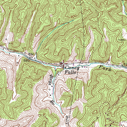 Topographic Map of James C Webb Cemetery, KY