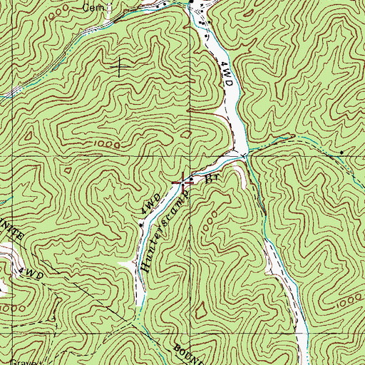 Topographic Map of Mount Olive United Baptist Church (historical), KY