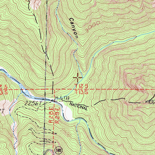 Topographic Map of Deer Canyon, CA