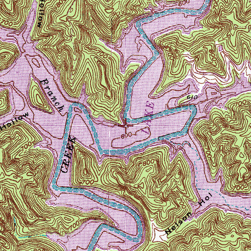 Topographic Map of Jordans Mill (historical), KY