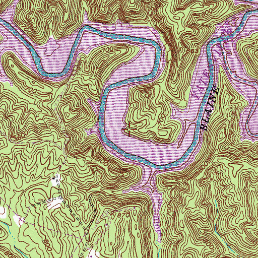 Topographic Map of Prince's Mill (historical), KY