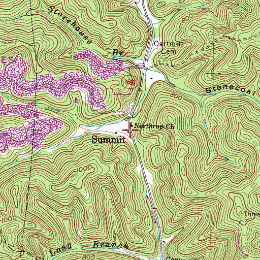 Topographic Map of Summit Railroad Station (historical), KY