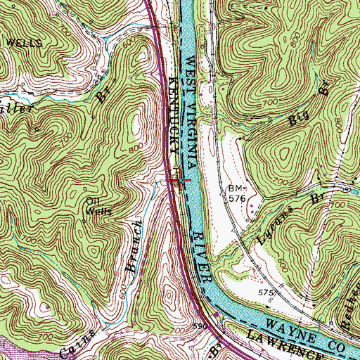 Topographic Map of Whitt Railroad station (historical), KY