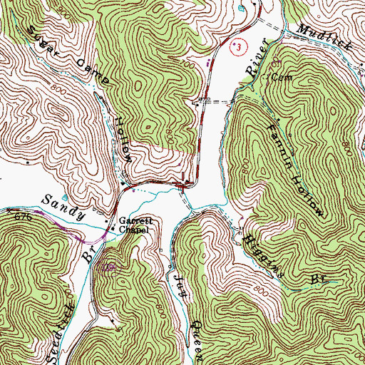 Topographic Map of Estep Post Office (historical), KY