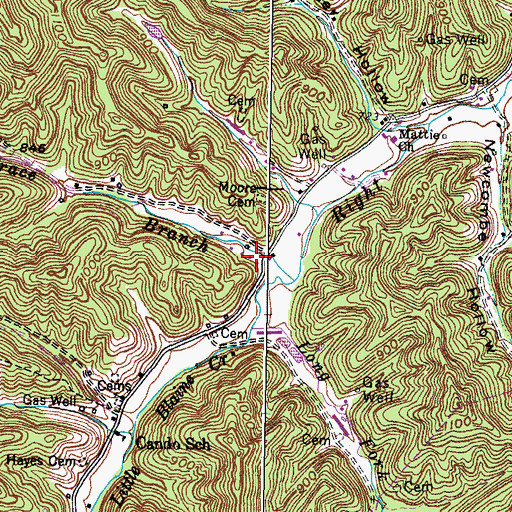 Topographic Map of Mattie Post Office (historical), KY