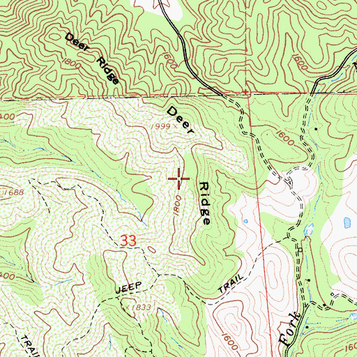 Topographic Map of Deer Ridge, CA