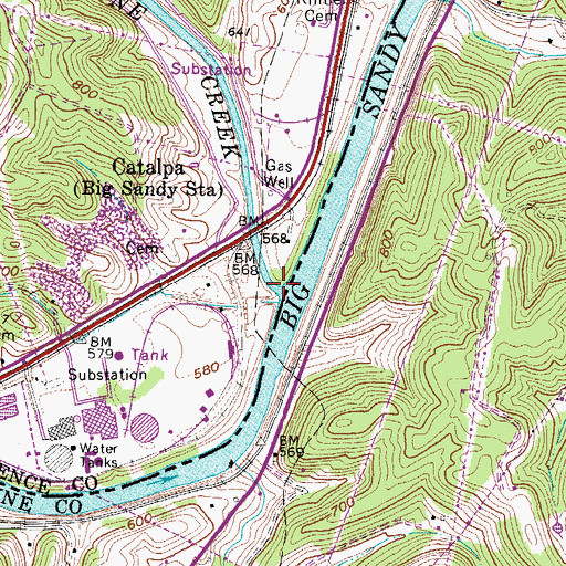 Topographic Map of Mouth of Blaine Post Office (historical), KY