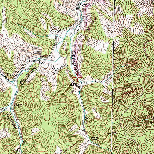 Topographic Map of Compton School (historical), KY