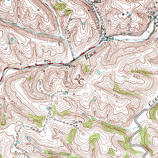 Topographic Map of Deephole School (historical), KY