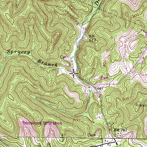 Topographic Map of Donathon School (historical), KY