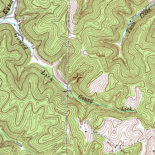 Topographic Map of Pine Grove School (historical), KY
