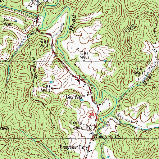 Topographic Map of Rocky Point School (historical), KY