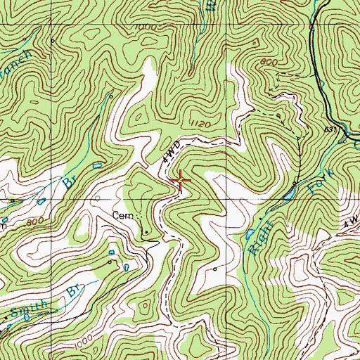 Topographic Map of School Number 14 (historical), KY