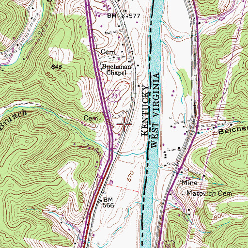 Topographic Map of Zelda School (historical), KY