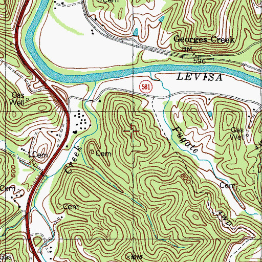 Topographic Map of Phil Hill, KY