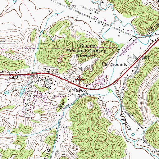 Topographic Map of Keffer Cemetery, KY