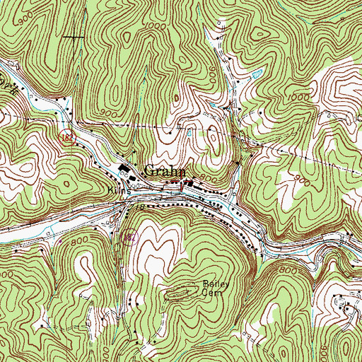 Topographic Map of Kirk Memorial Missionary Baptist Church, KY