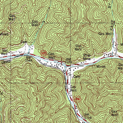 Topographic Map of King Post Office (historical), KY