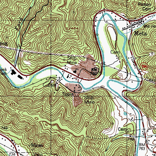 Topographic Map of Leslie School (historical), KY