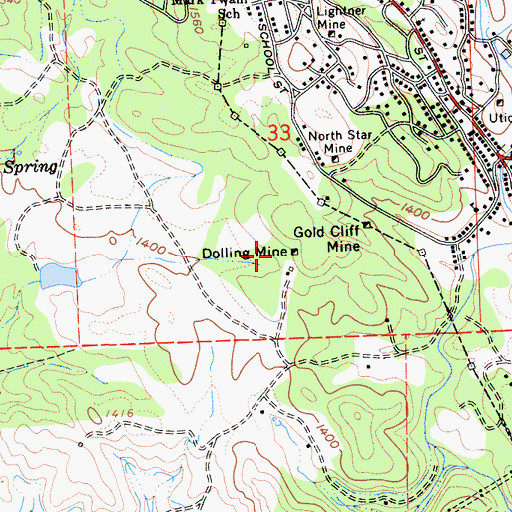 Topographic Map of Dolling Mine, CA