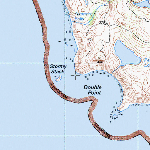 Topographic Map of Double Point, CA