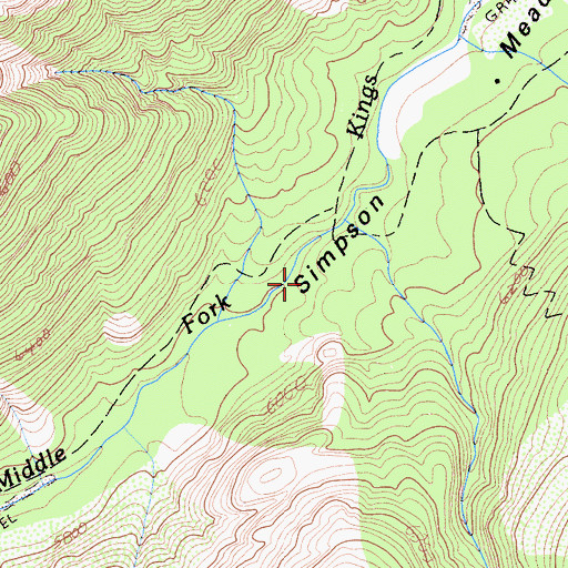 Topographic Map of Dougherty Creek, CA
