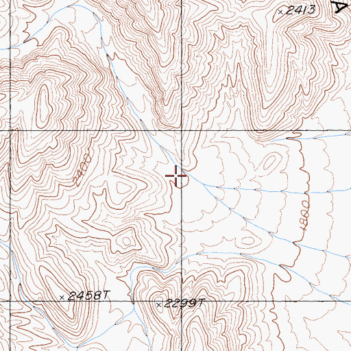 Topographic Map of Dry Bone Canyon, CA