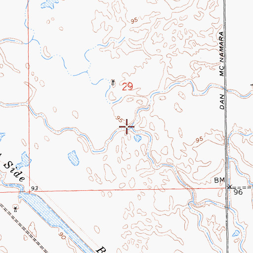 Topographic Map of Duck Slough, CA