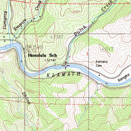 Topographic Map of Dutch Creek, CA
