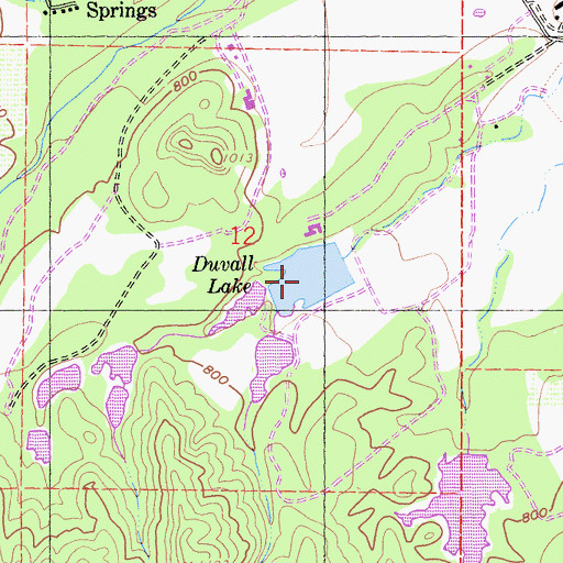 Topographic Map of Duvall Lake, CA