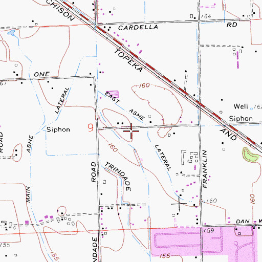 Topographic Map of East Ashe Lateral, CA