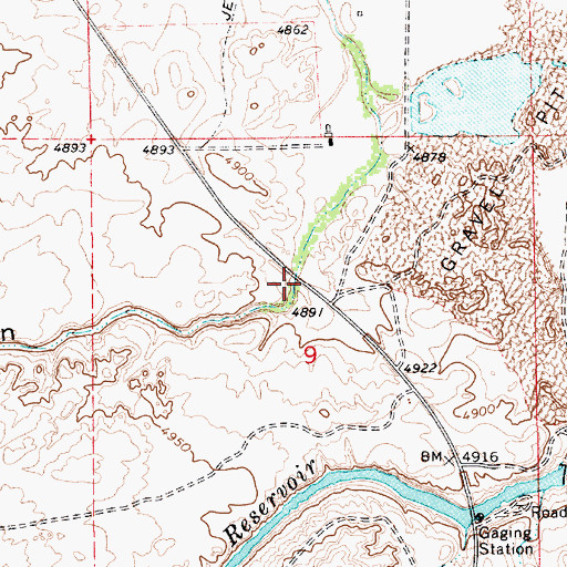 Topographic Map of Jacks Canyon Bridge, AZ