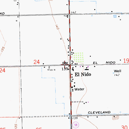 Topographic Map of El Nido, CA